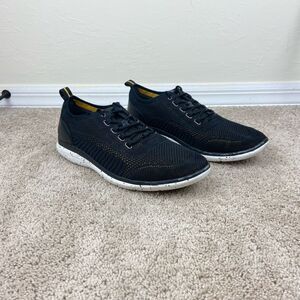 Johnston & Murphy Redding Knit Lace-Up Sneakers - Black/Yellow